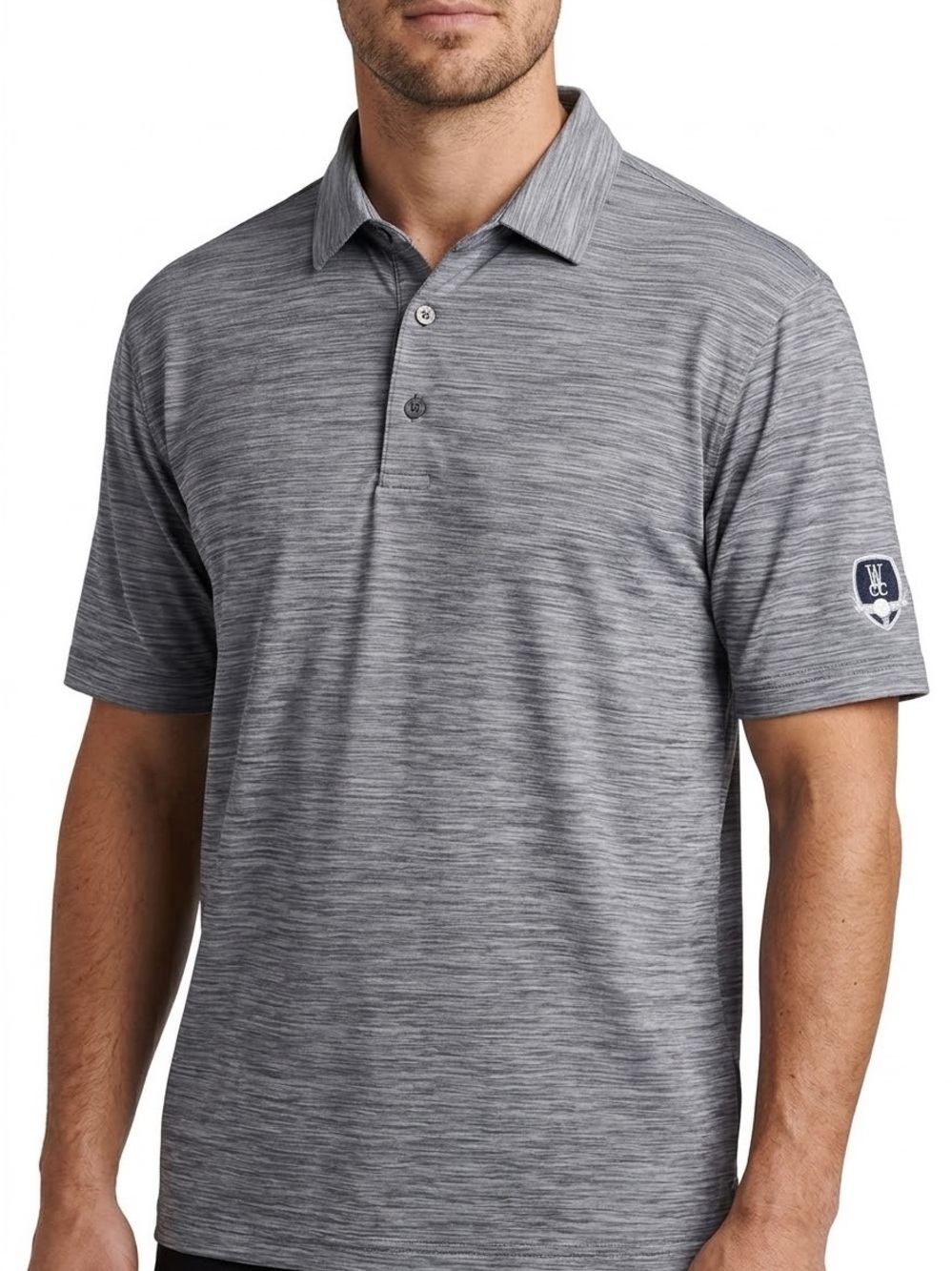 FootJoy FJ Mens Large Gray Space Dye Performance‎ Golf Polo Shirt